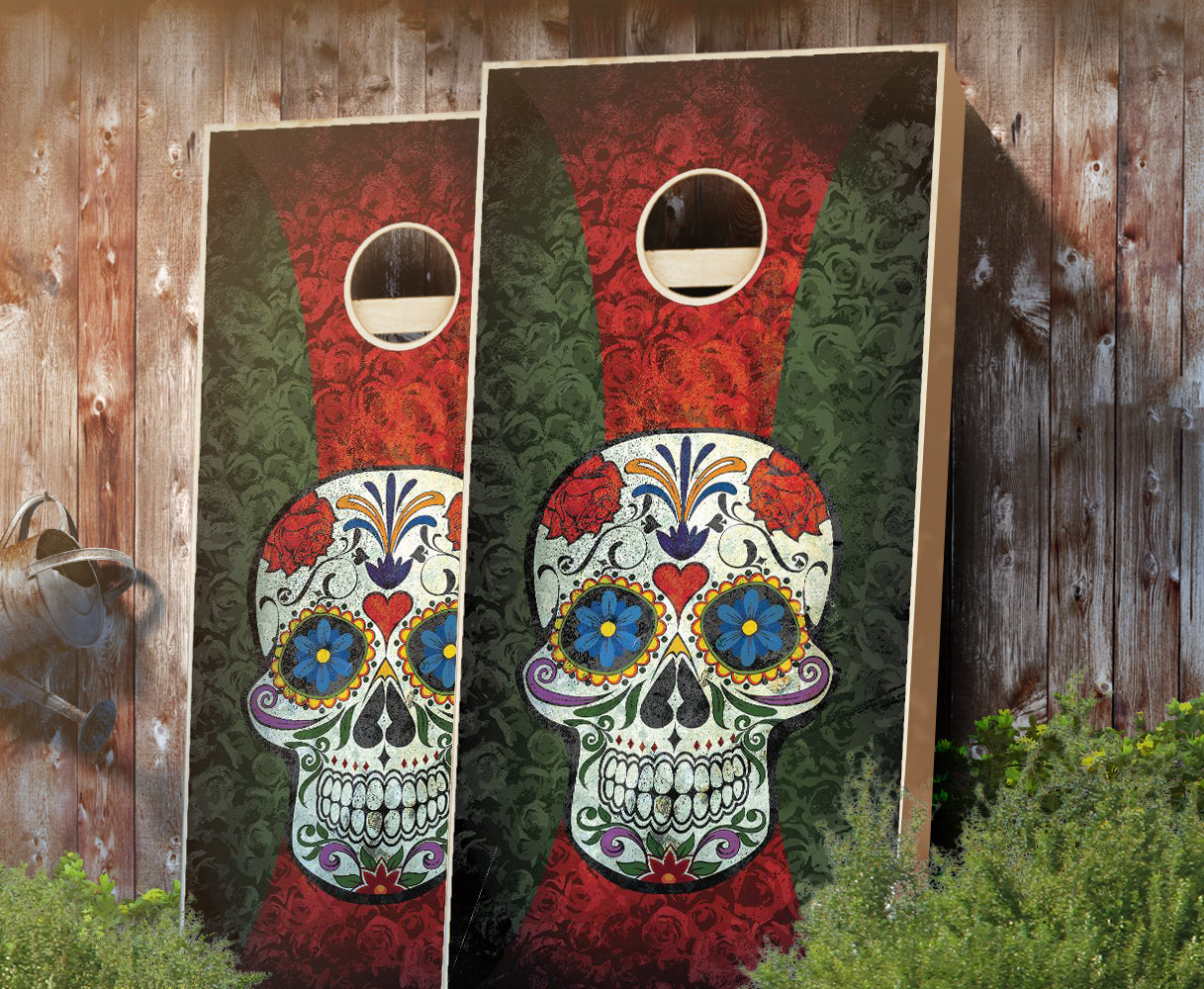507-SugarSkull-cornhole-set