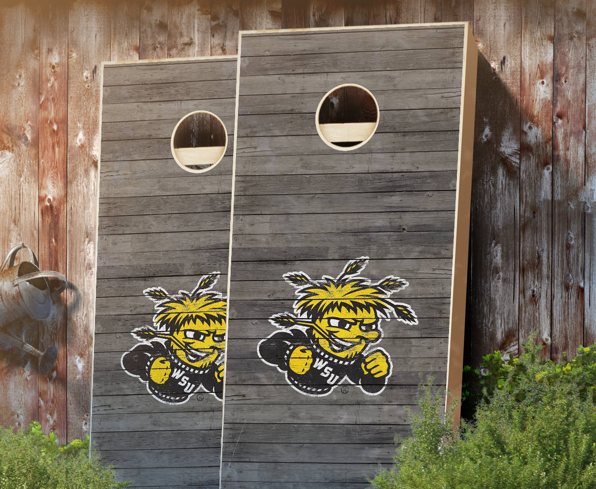 510-WichitaStateDistressed-cornhole-set